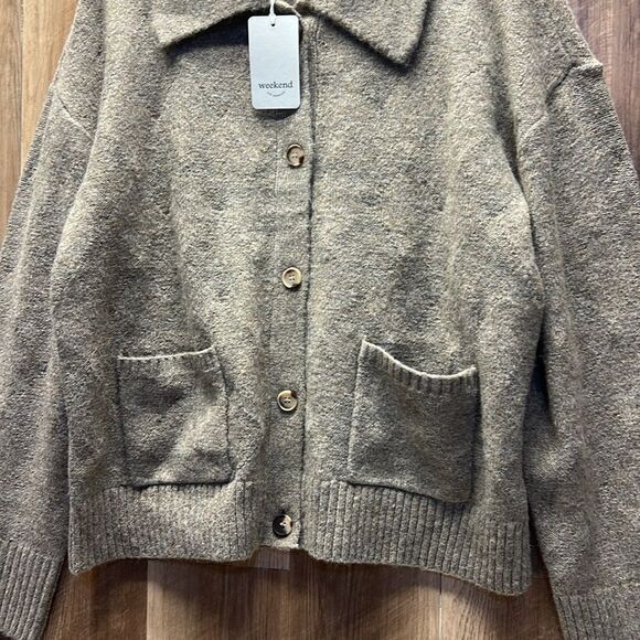 WEEKEND LOS ANGELES - Gretchen Collared Cropped Cardigan - Picture 6 of 8